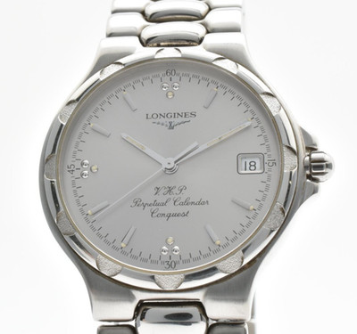 【NEAR MINT】Longines L1.627.4 V.H.P. Conquest Perpetual Calendar Men Watch Japan