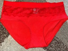 NWT Aerie Red Ribbed Lace Boybrief Panty Small