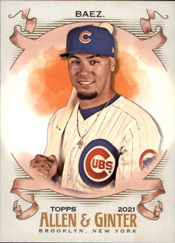 2021 Topps Allen & Ginter #65 Javier Baez Chicago Cubs