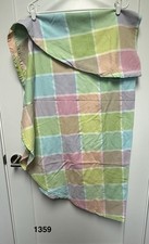 53.5  W Round Plaid Pastel Tablecloth