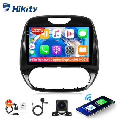 DAB 4+64G Carplay Android Autoradio GPS Navi FM Für Renault Captur MK1 2013-2019