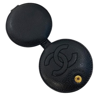 CHANEL Double Sided Mirror Compact Circle Round Coco Mark