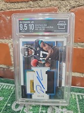 2018 Panini One Rookie Dual Patch Autographs DJ Chark #69 Blue /99 RPA
