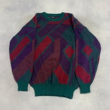 Vintage Strickpullover Abstrakt Gemustert Opa...