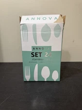 ANNOVA 20 Piece Flatware Set Stainless Steel Silverware with Red Handles