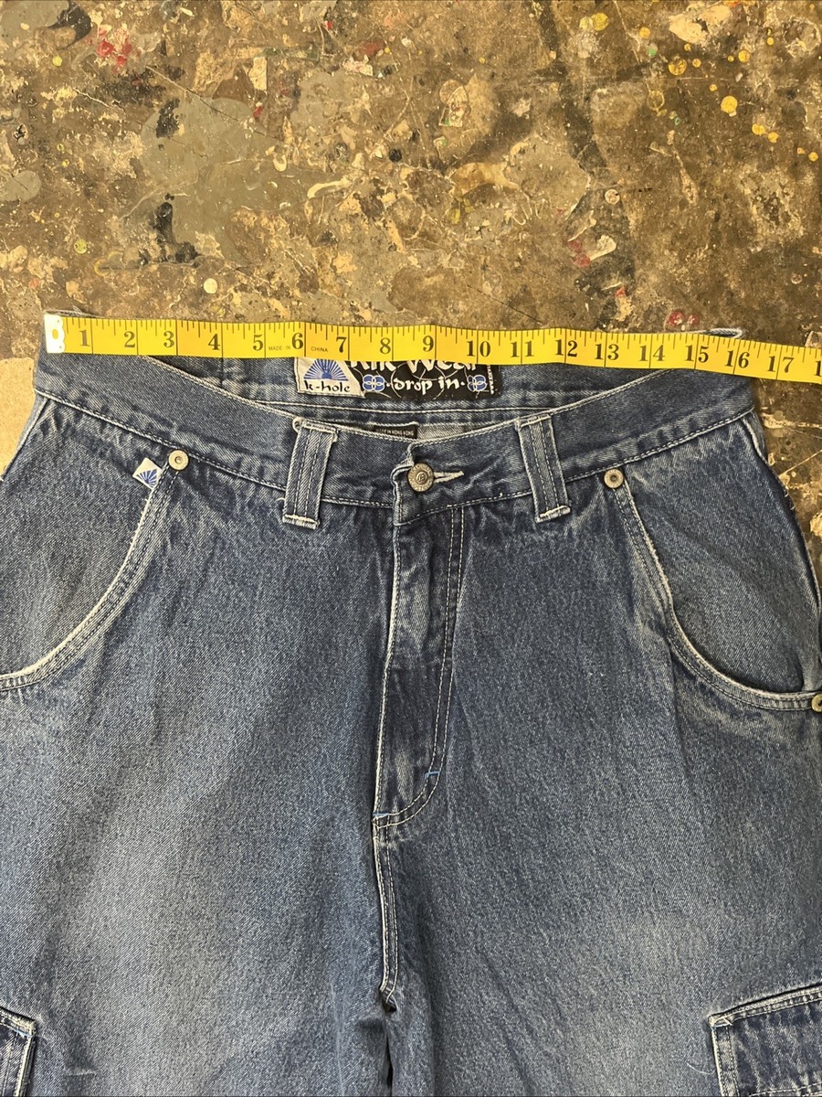 Vintage Kikwear K Hole Drop In Wide leg jeans. Size 34 Skater