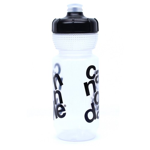 Cannondale Gripper Water Bottle Stacked Logo Clear w/ Black 600ml/21oz CP5302U20 - Picture 2 of 2