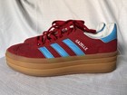 Adidas Originals Women's Gazelle Bold Red/Bright Blue SZ 8 Nice Shape As Picture — photo 2