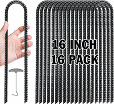 Trampoline Stakes, 8mm U-Shaped Rebar Ground Anchors