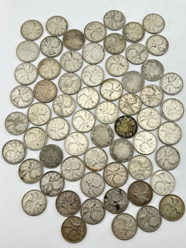 $15 Face Pre-1968 Canada Quarter 80% Silver Canadian 25c Coin - UNSEARCHED