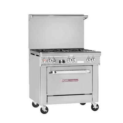 Southbend Ultimate 36'' Natural Gas 6 Burner Restaurant Range w/ Oven