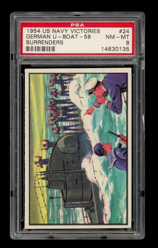 1954 U.S. Navy Victories Set-Break # 24 German U-Boat-58 Surrenders PSA 8 NM-MT