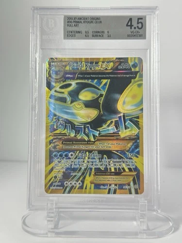 BGS 4.5 2015 Pokemon XY Ancient Origins Full Art Primal Kyogre EX 96/98 Holo