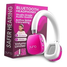 Noise Cancelling Headphones for Kids - 85 dB Volume Limit, Built in Mic, Pink