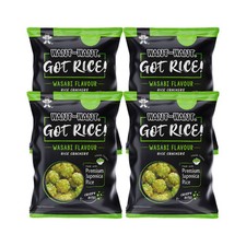 Want Want Galletas De Arroz Sabor Wasabi Japonica 85G Paquete De 4