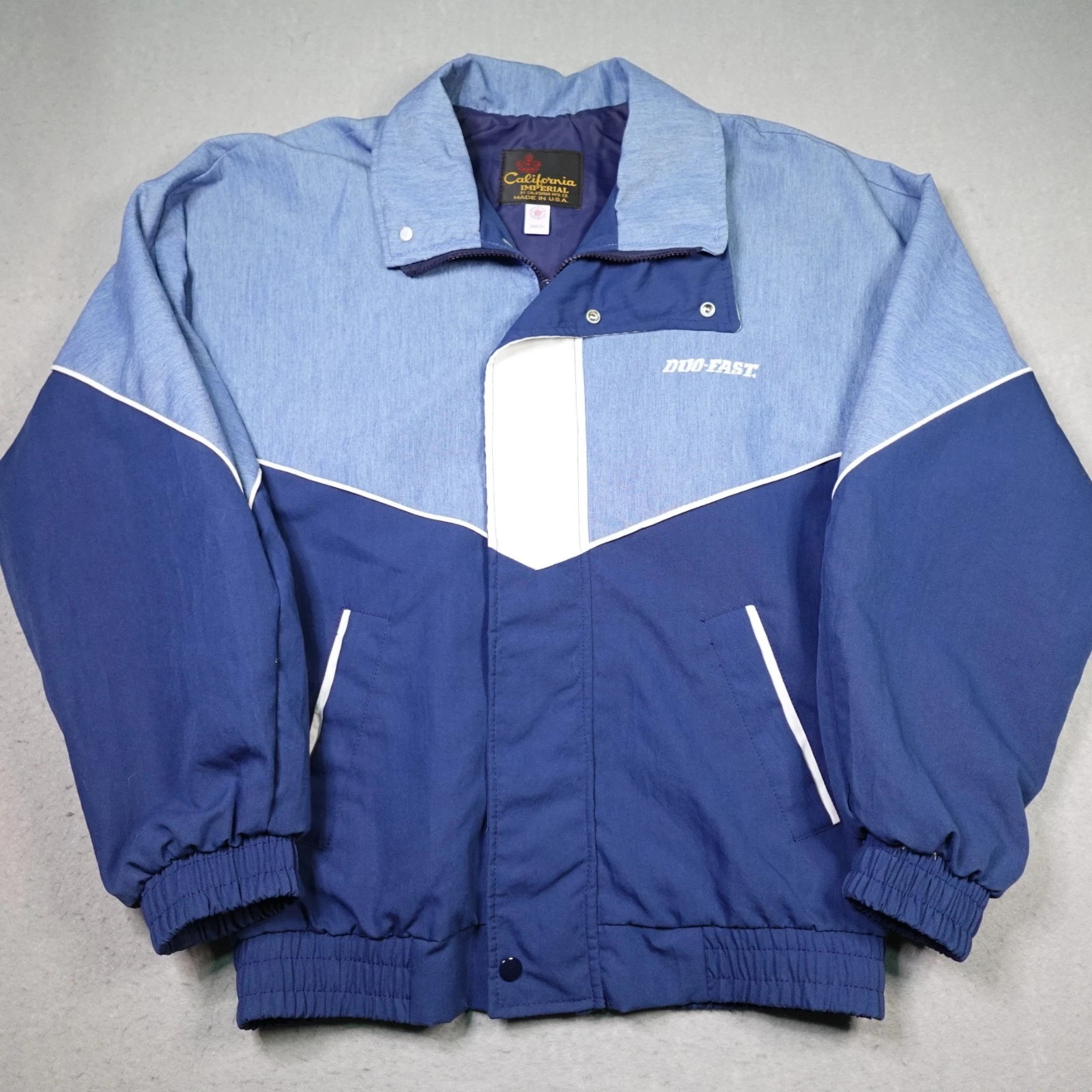 Vintage California Imperial Jacket Mens Small Blue Duo-Fast Windbreaker USA 90s
Opens in a new windo