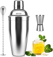 Cocktail-Shaker-Set Edelstahl 750Ml GeträNkemixer Mit Sieb Und Messbecher