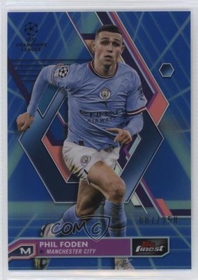 2022-23 Topps Finest UEFA Club Competitions 7/250 Phil Foden #64 n0c