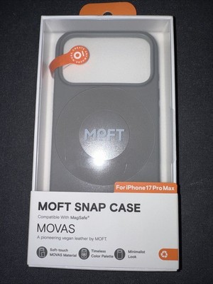MOFT iPhone 17 Pro Max Movas Snap Vegan Leather Case Taupe MagSafe Case 