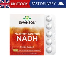 Swanson, NADH, Peppermint, 20 mg, 30 Lozenges