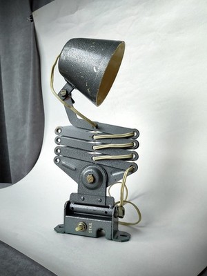 Vintage Industrial Scissor Engineering Lamp Manufactured in Soviet