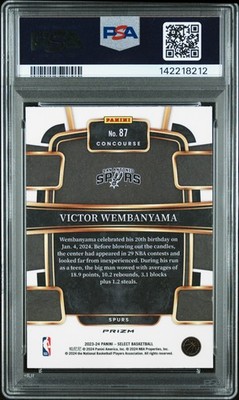 2023-24 Panini Select - Concourse Victor Wembanyama #87 Tiger