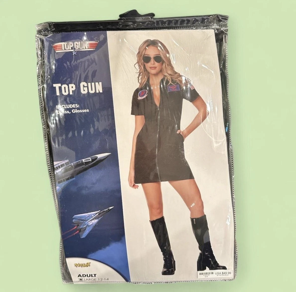 knee length dresses for ladies Plus Size Womens Top Gun Costume Parachute Flight Suit main image 0