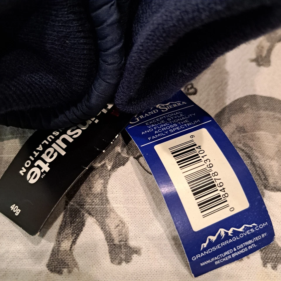 Guantes de invierno grandes aislados 3M AZUL MARINO PARA HOMBRES Grand Sierra nuevos con etiqueta Foto 4 de 4