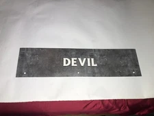 Spirit Halloween Cardboard End Cap Store Display Sign " Devil " Banner