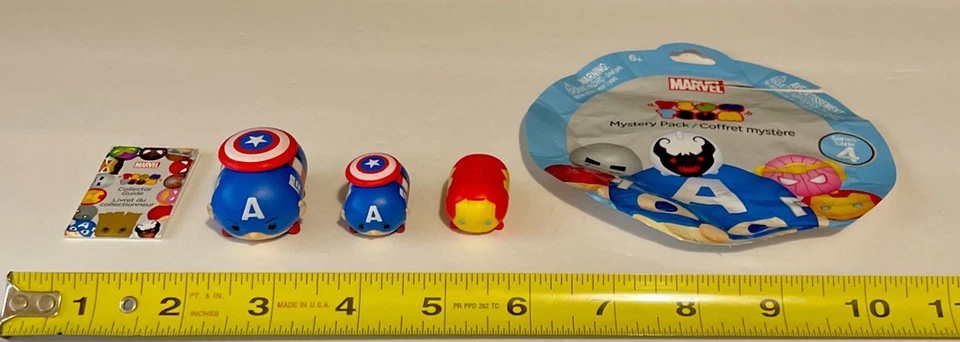 漫威 TSUM TSUM 铁人 & 美国队长 LG & MED 塑料人物指南和包 — 第 2/4 张图片