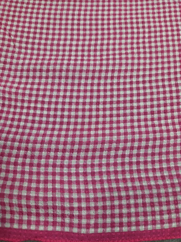 Bufanda de seda vintage Talbots rosa guinga 20x20 femenina retro pinup Japón Foto 2 de 4