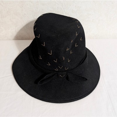 NWOT Nordstrom 100% Fur Felt Rabbit Hair Leather Trimming Hat Fedora Italy