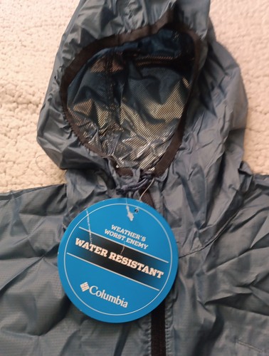 Columbia Trail Fire Windbreaker Jacket Mens S Blue Omni Heat Lightweight /597 - Picture 4 of 11
