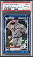 2020 BOWMAN DRAFT CHROME SAPPHIRE ED #BD54 COLT KEITH PSA 10