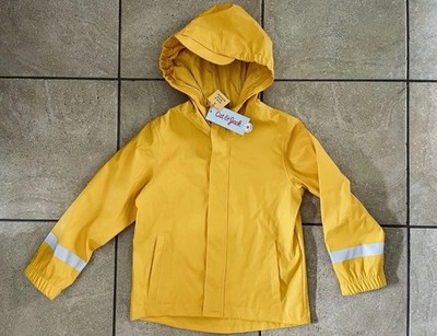 Cat & Jack Kids Raincoat Jacket-Yellow Reflective Lined-Unisex-NWT