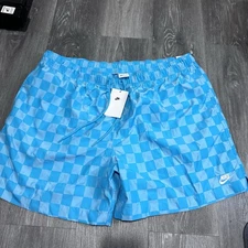 NWT NIKE CLUB FLOW CHECKERED MENS LIFESTYLE SHORT FN3098-447 Sz XXL