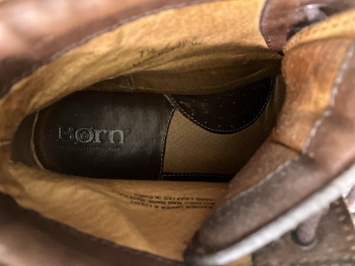 VTG Born Chukka Boots Womens 7.5 Brown Leather Combat Lace Up Boho Western Work - Picture 18 of 21