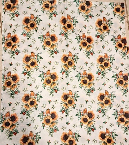 Robin Bird And Sunflower Bathroom Country Farmhouse Shower Curtain - Picture 3 of 5