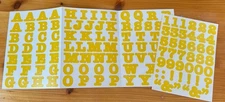 Creative Memories BOLD ABC/123 Stickers Bold Yellow Alphabet & Numbers