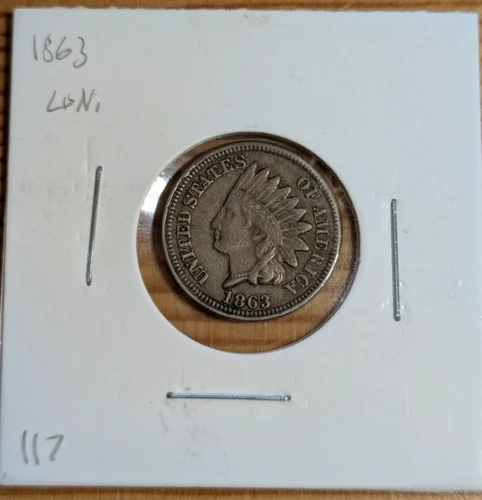 1863 Indian Head Cent, MS