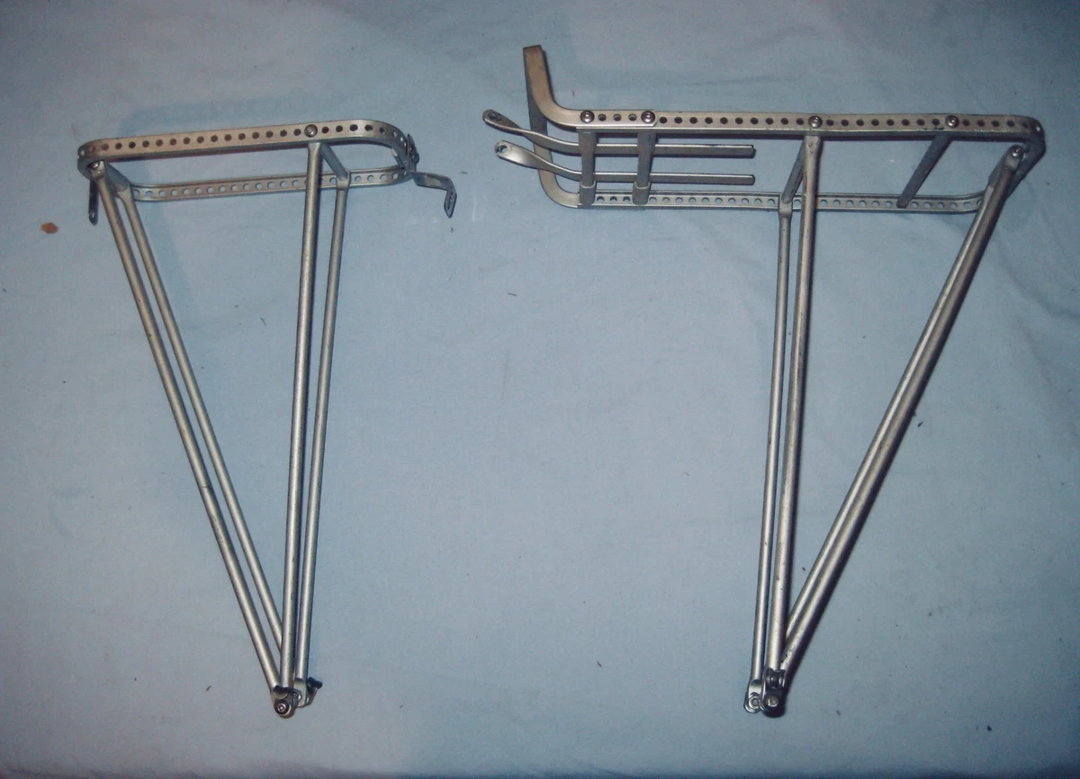 Porte-bagages Arrière Randonneur Vintage - Tubes Acier 8mm - NOS Chrome Oxydé