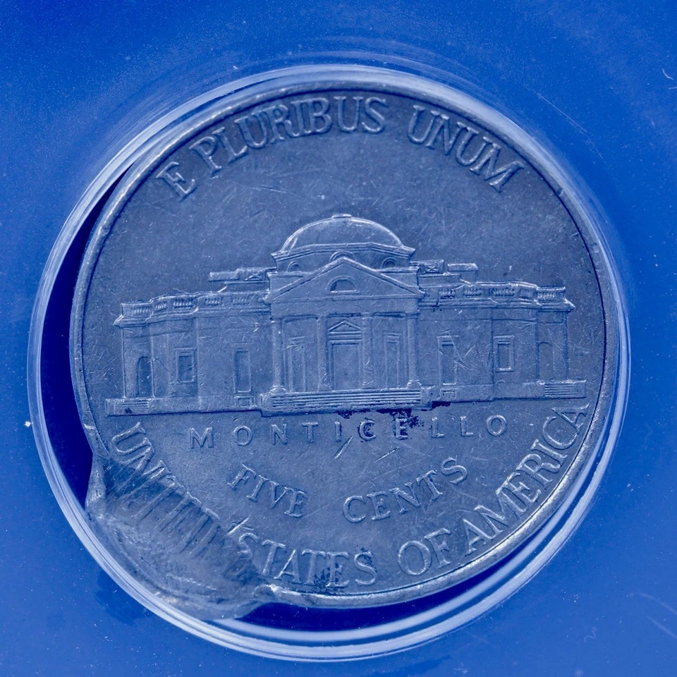 1998-P Jefferson Nickel MS63 ANACS • Double Struck 2nd Strike 95% Off-Center - Image 3 of 4