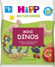 HiPP Mini Dinos Organic Toddler Snack 30g Cranberry Blackcurrant 1-3 Years