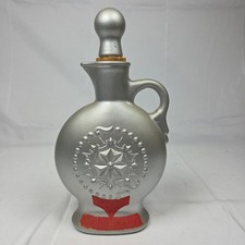  Harolds Club Whisky Dekanter Silber Opalglas Flasche mit intaktem Korken