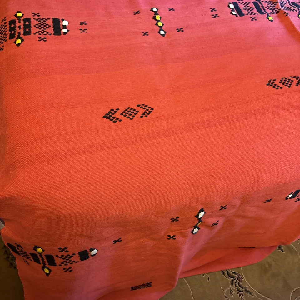 Alfombra bereber marroquí vintage alfombra arte tribal bien hecha 79 X 103. ENORME Foto 3 de 4