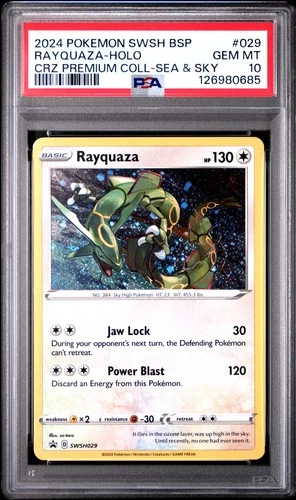 2024 POKEMON SWSH BLACK STAR PROMO #029 RAYQUAZA-HOLO PSA 10