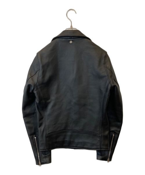 Schott 228US Black Lamb Leather Biker Jacket with Large