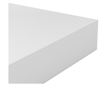 White Delrin Acetal Resin Sheet, 2'' Think, 12'' x 12''