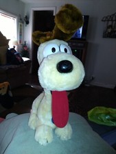 Garfield Odie 1983 Plush Dakin 16 Stuffed Animal Toy Dog w/ collar tag Vintage