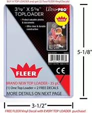 TOP LOADER STICKERS FLEER Cards FLEER BASKETBALL Cards DECALS  FREE FLEER DECALS